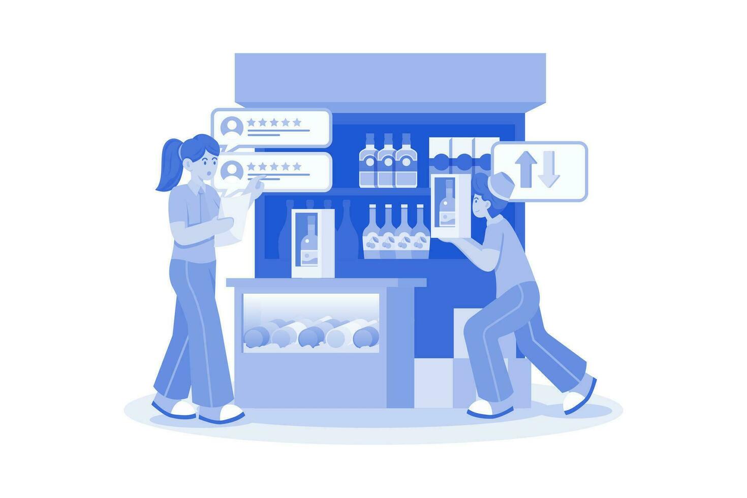 Healthcare provider uses patient input to improve medical services. vector
