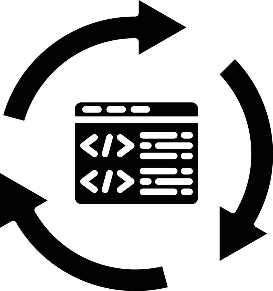 icono de vector de refactorización de código