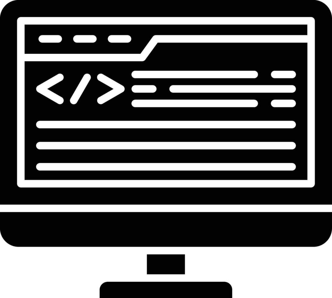 icono de vector de codificación