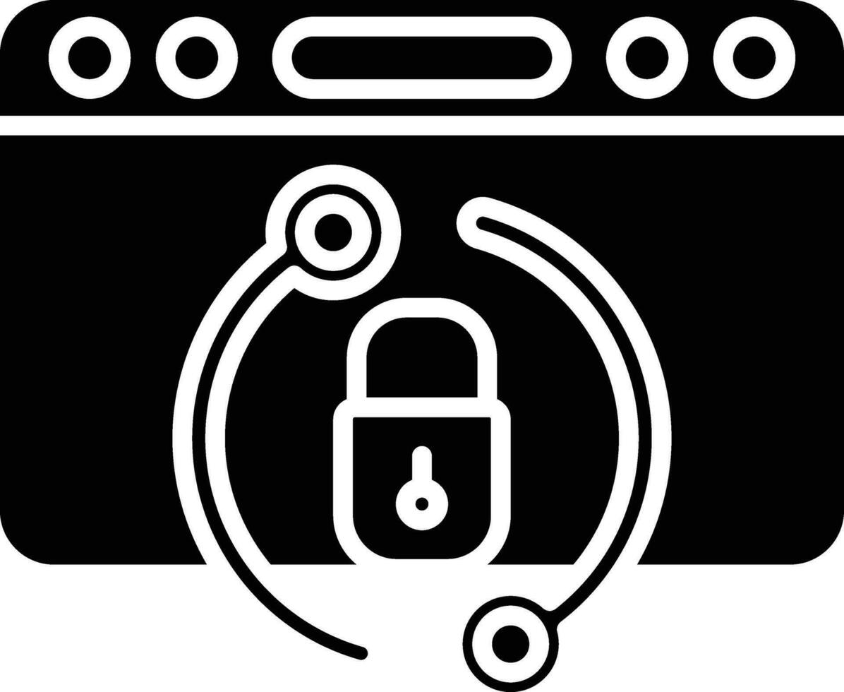 icono de vector de seguridad web