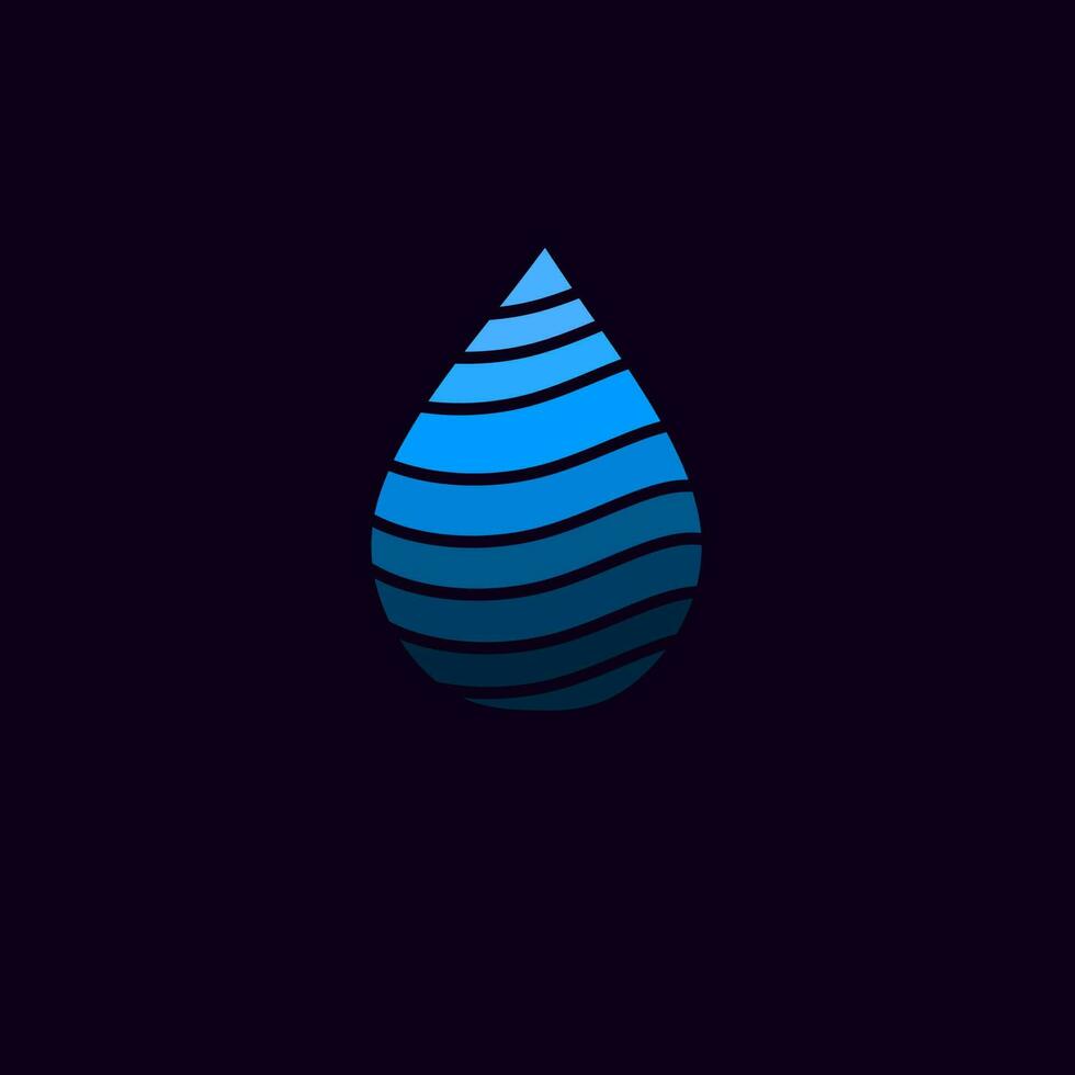 illustration vector graphic of design logo drop water