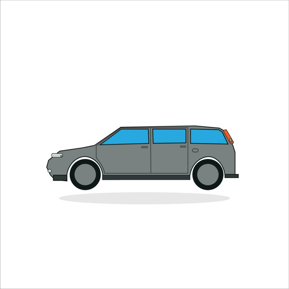 mpv car isolated on white vector