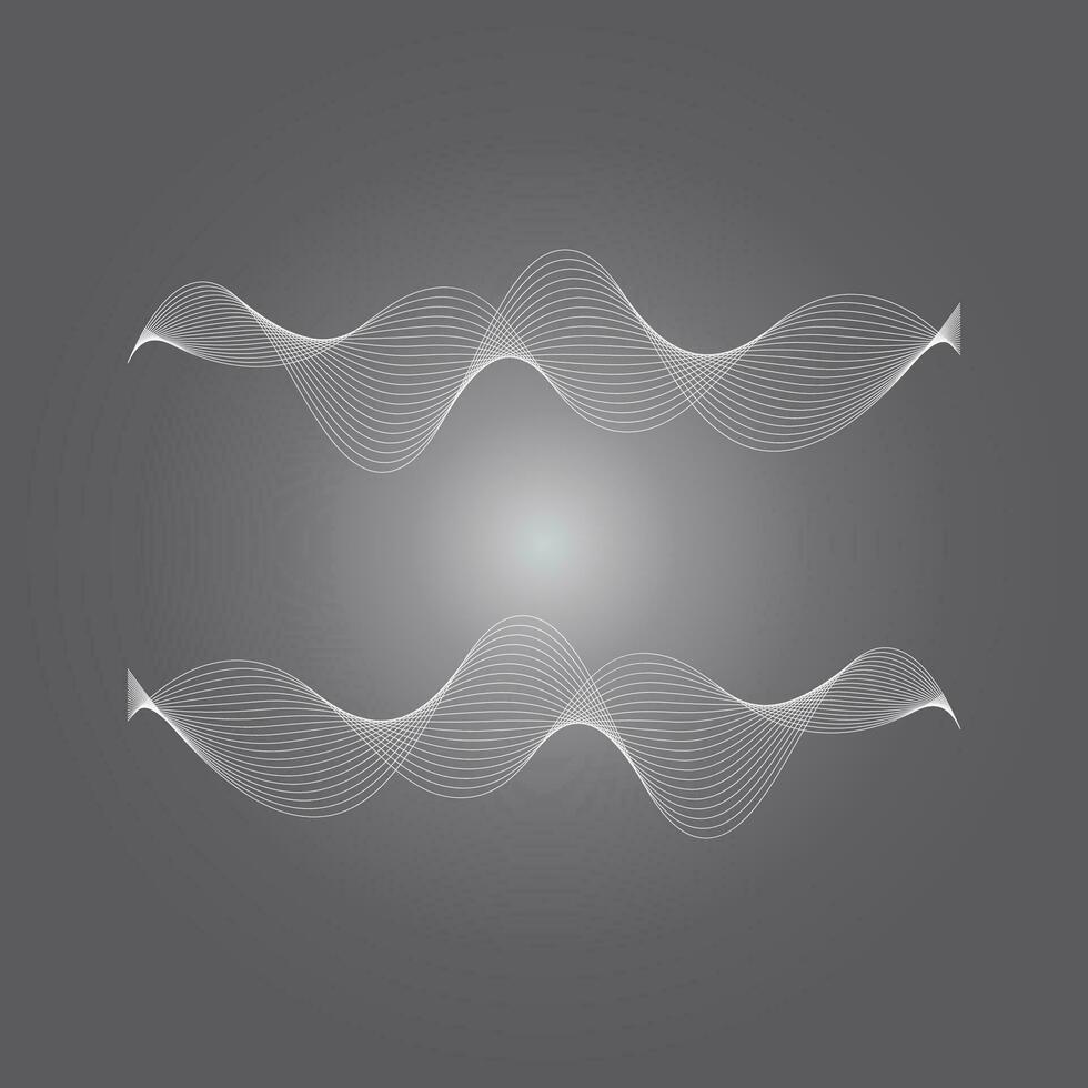 Sound waves vector illustration