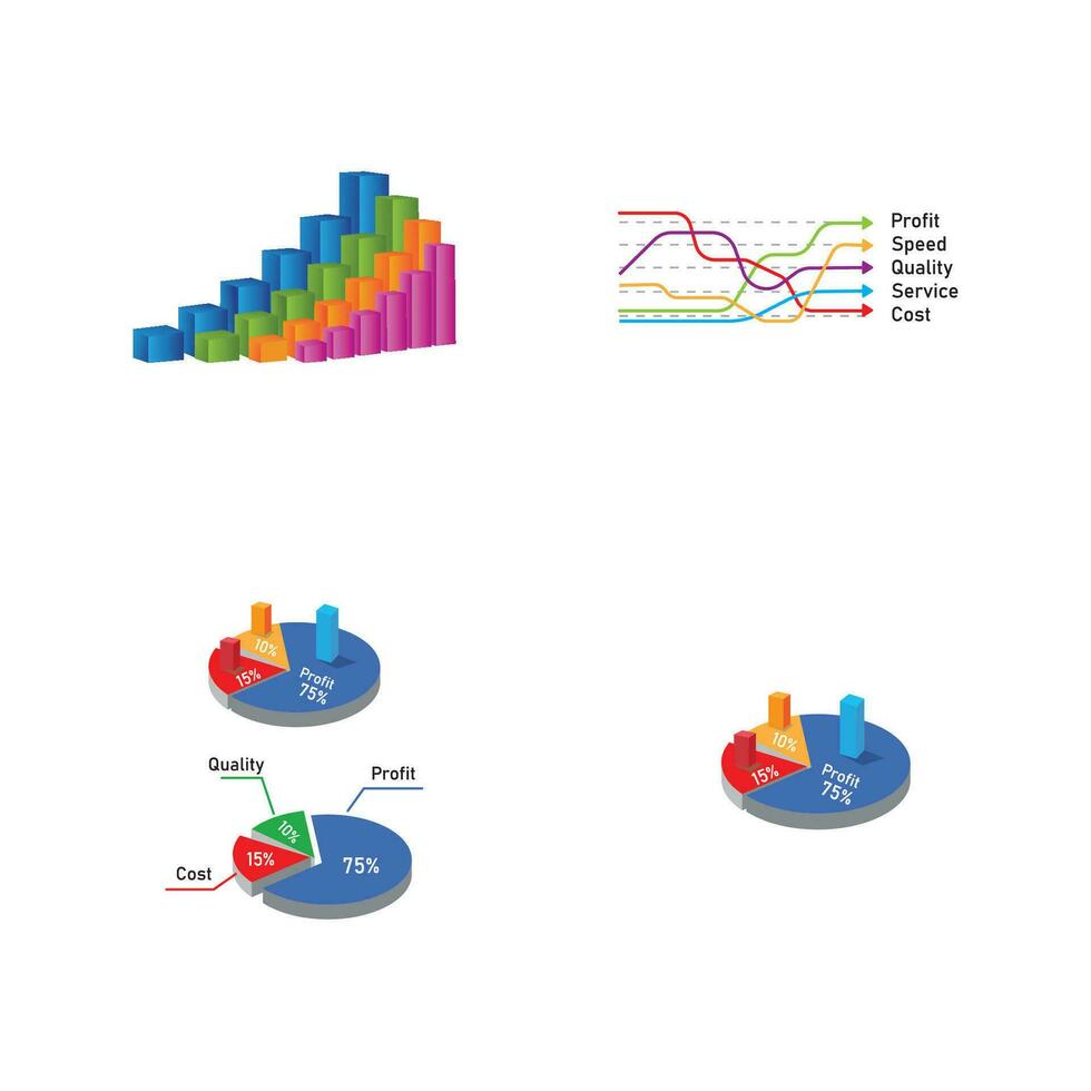 quadrant concept  diagram  logo illustration vector