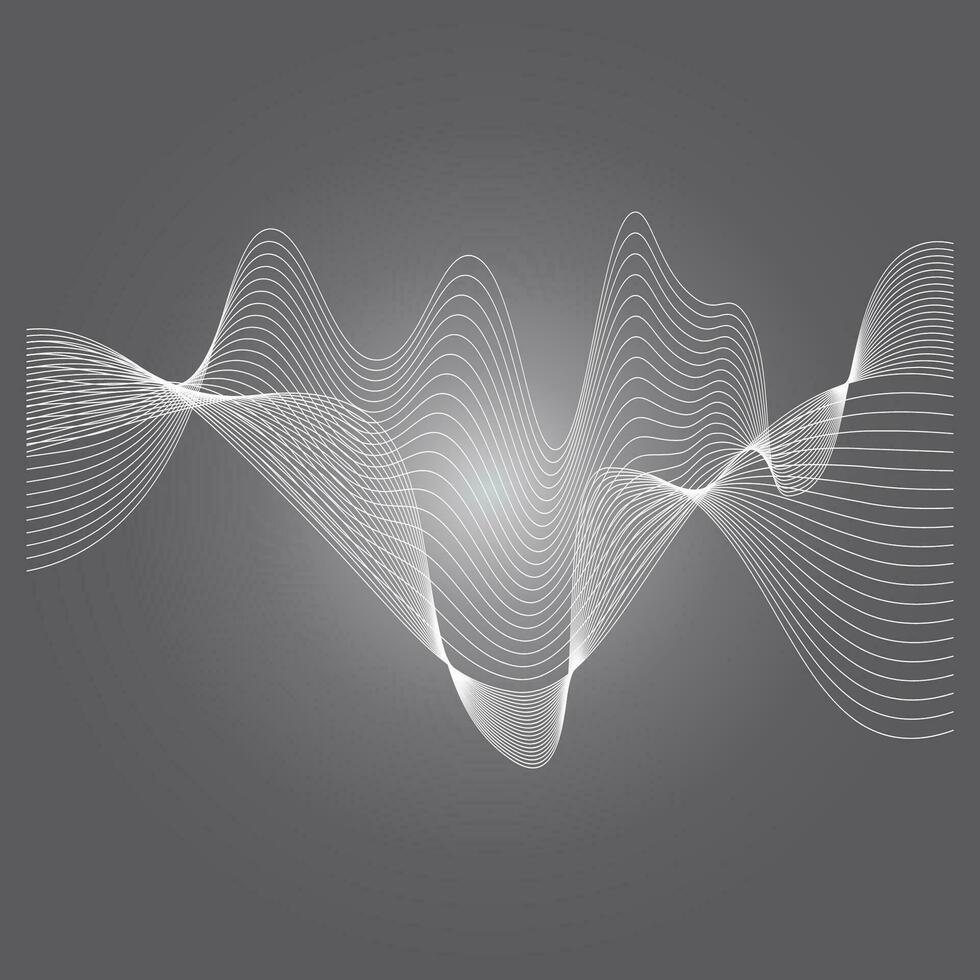 Ilustración de vector de ondas de sonido