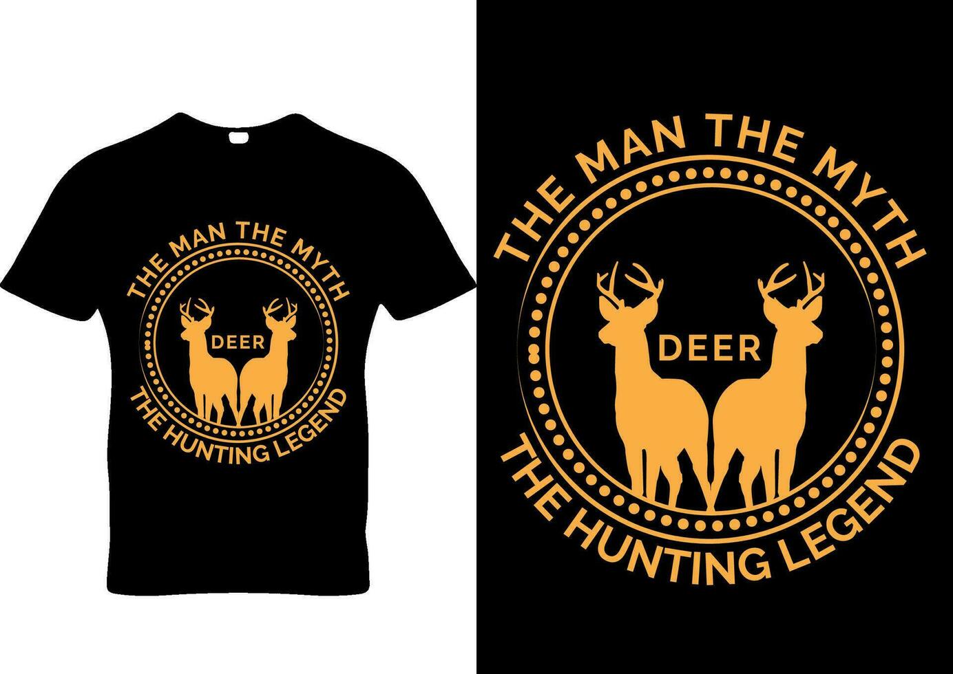 The man the myth hunting tshirt design vector