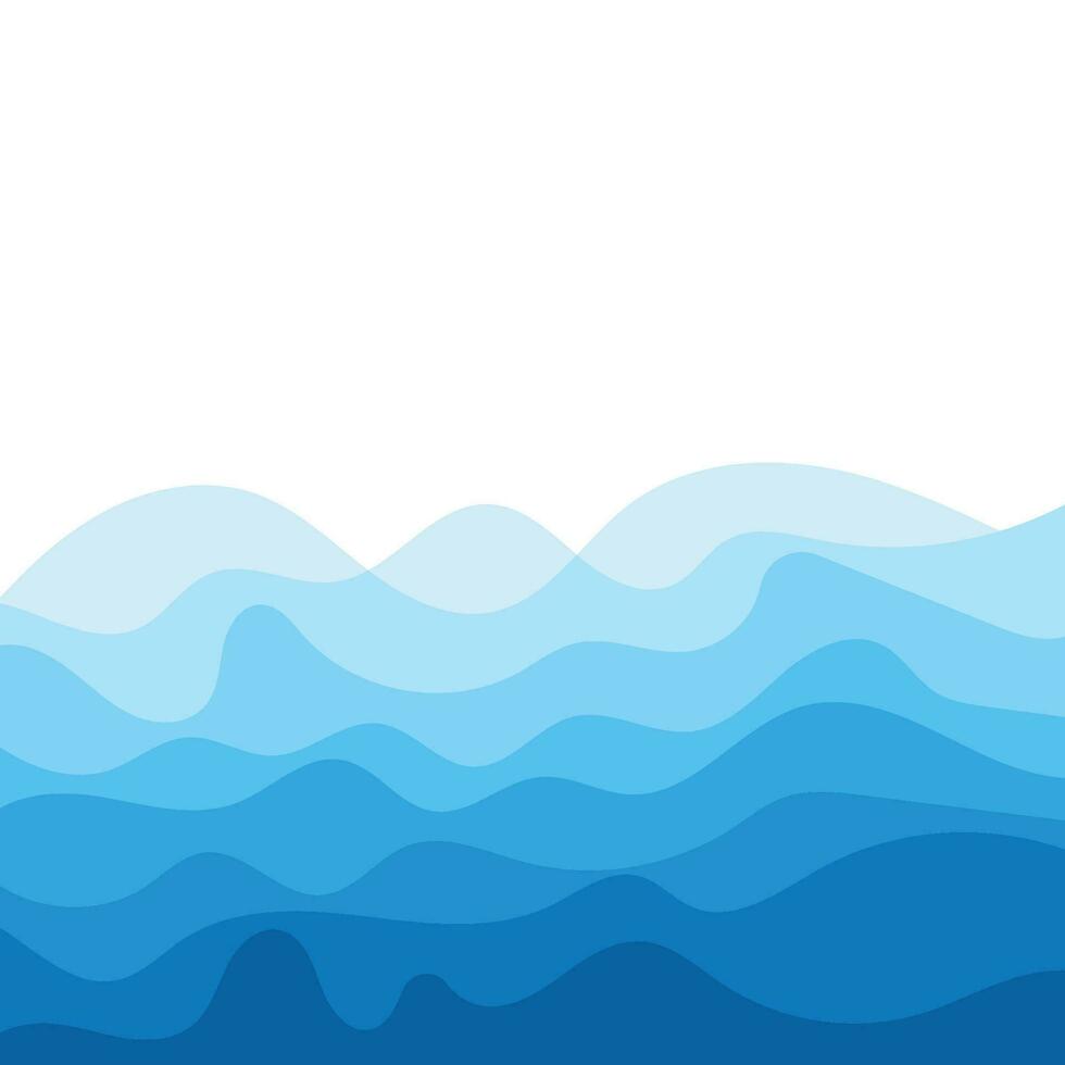 Abstract Water wave design background vector