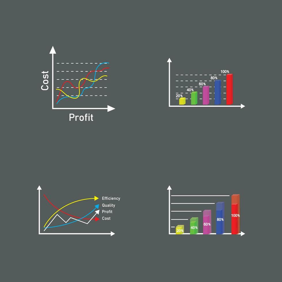 quadrant concept  diagram  logo illustration vector