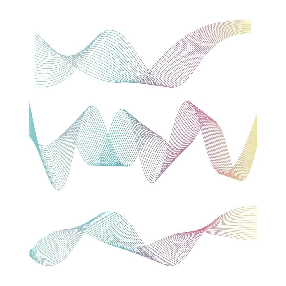 Sound waves vector illustration