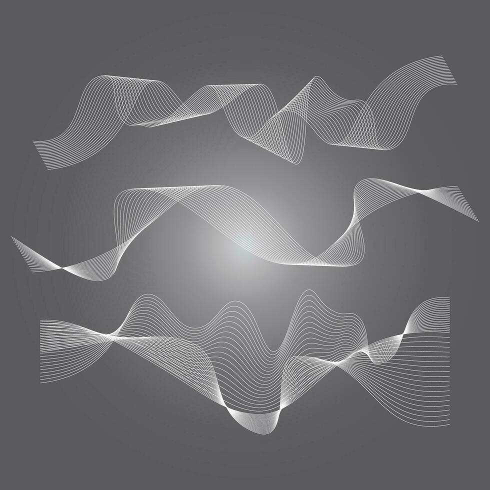 Ilustración de vector de ondas de sonido