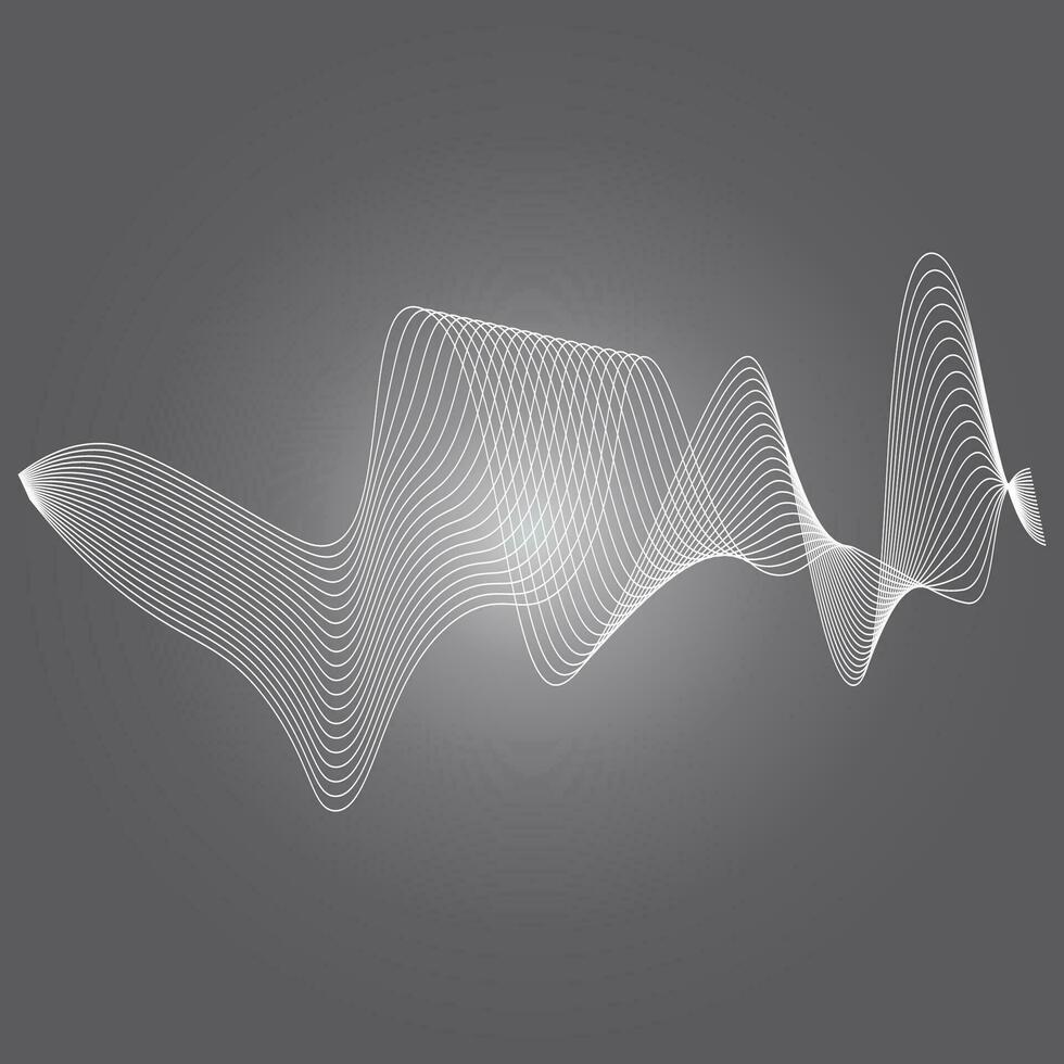 Ilustración de vector de ondas de sonido