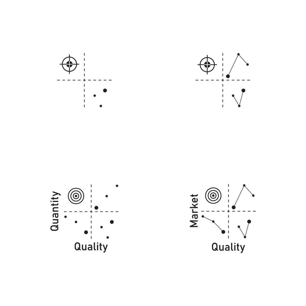 quadrant concept  diagram  logo illustration vector