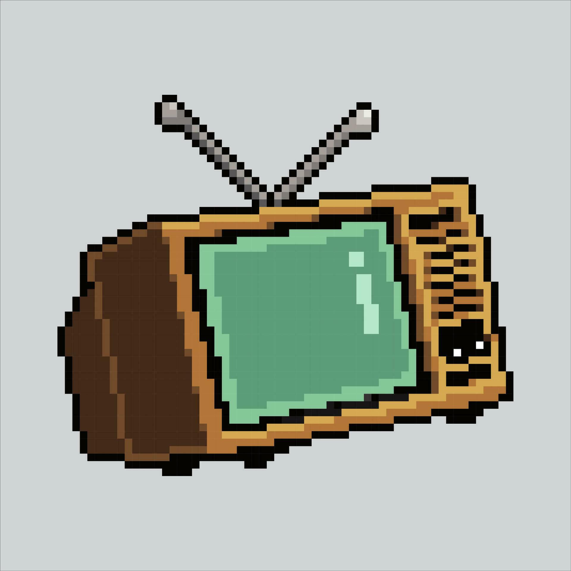 Pixel art illustration television. Pixelated tv. classic tv electronics