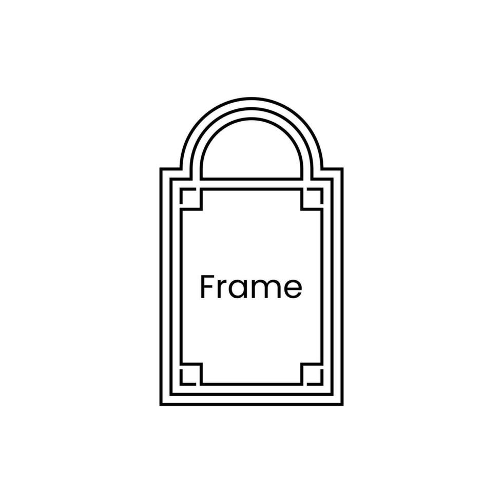 minimal frame illustration. outline , line and simple style. used for wedding, decoration or print. editable stroke vector