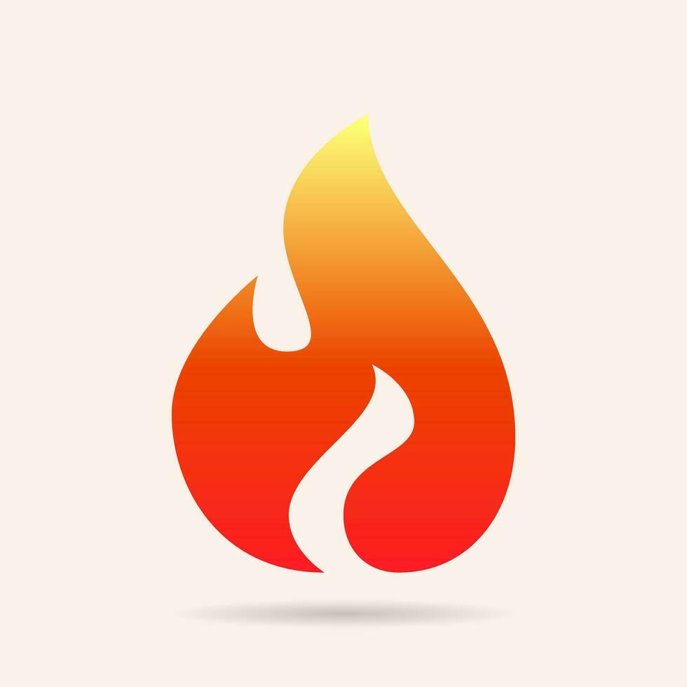 Fire sign. Fire flame icon isolated on background. Vector illustration