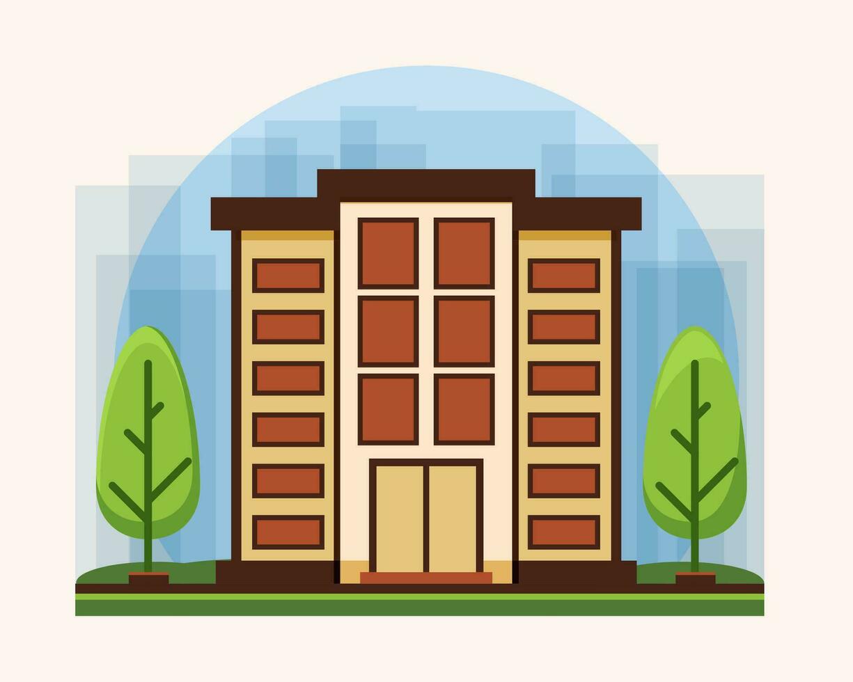 Office Building and living residence concept with icon design, vector illustration.