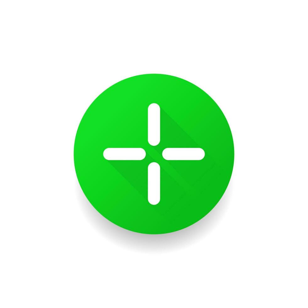 rounded add button concept illustration flat design icon vector eps10. simple, modern graphic element ui