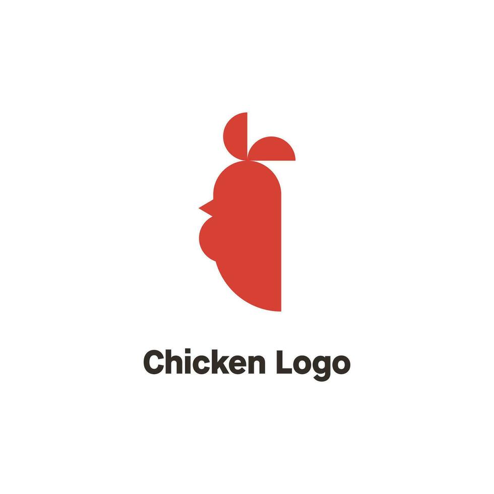 Red chicken logo, suitable for food businesses vector