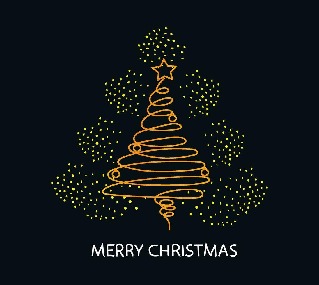 alegre Navidad pino árbol vector ilustración