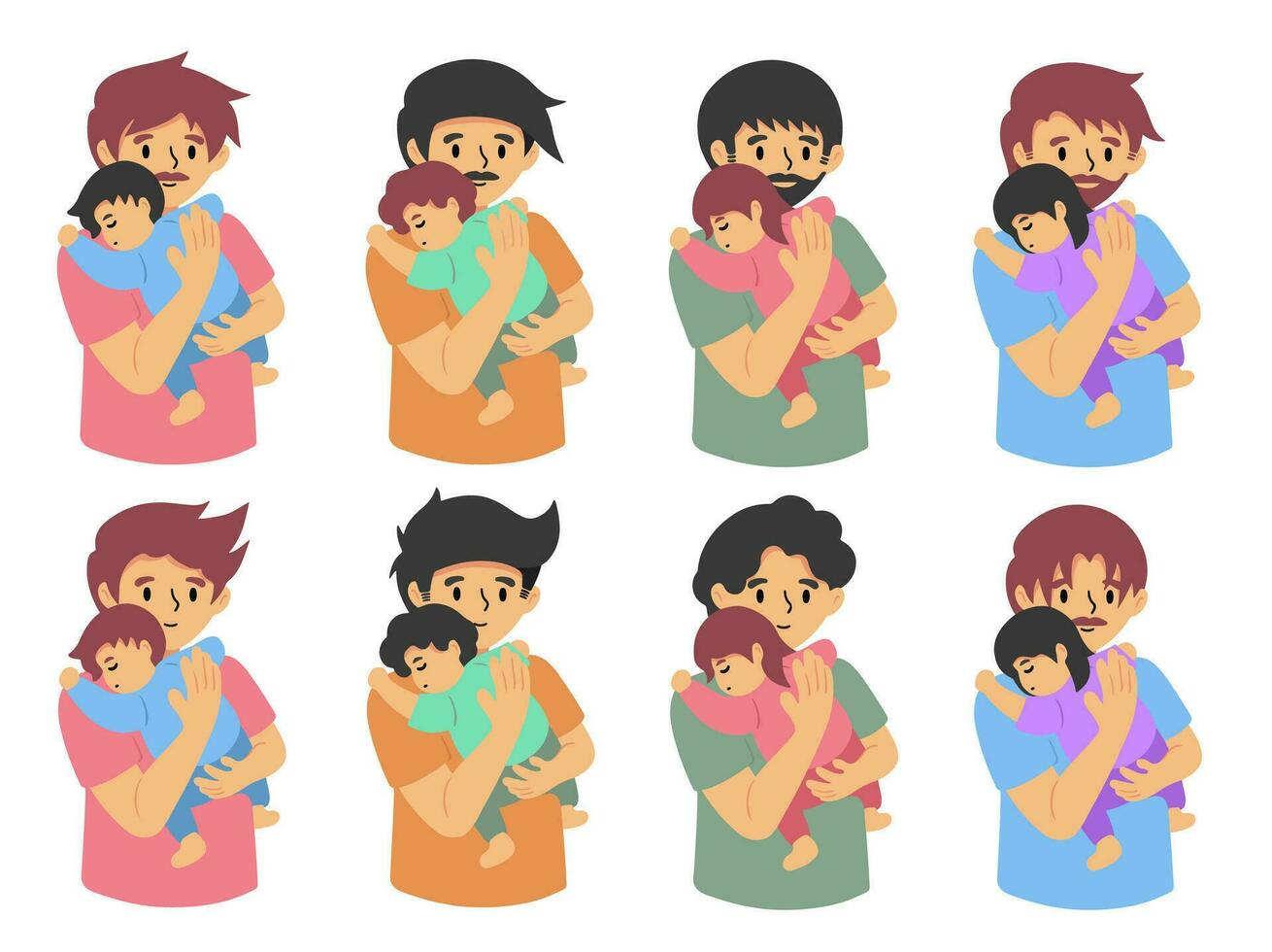 Hand drawn Father day illustration vector