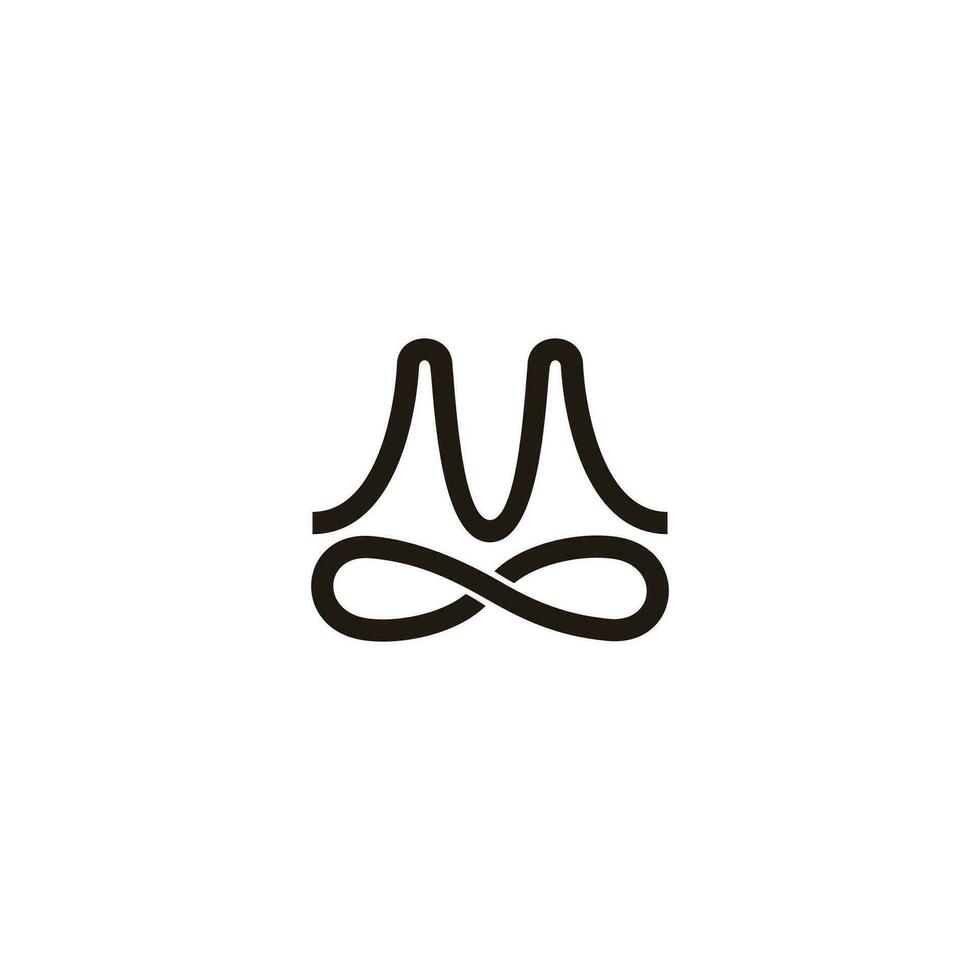 letter m infinity design symbol logo vector