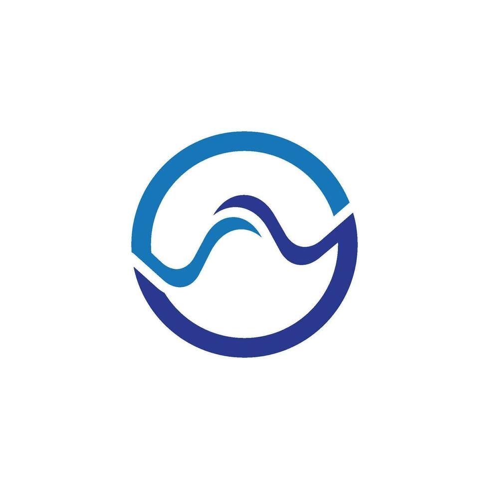 Water wave icon vector