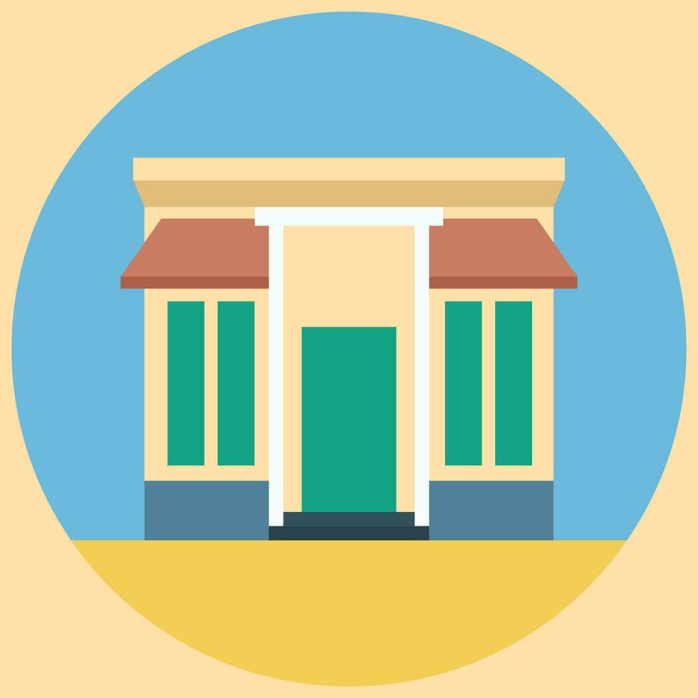 Buildings icon vector set. Bank, school, courthouse, university, library. Architecture concept. Can be used for topics like office, city, real estate