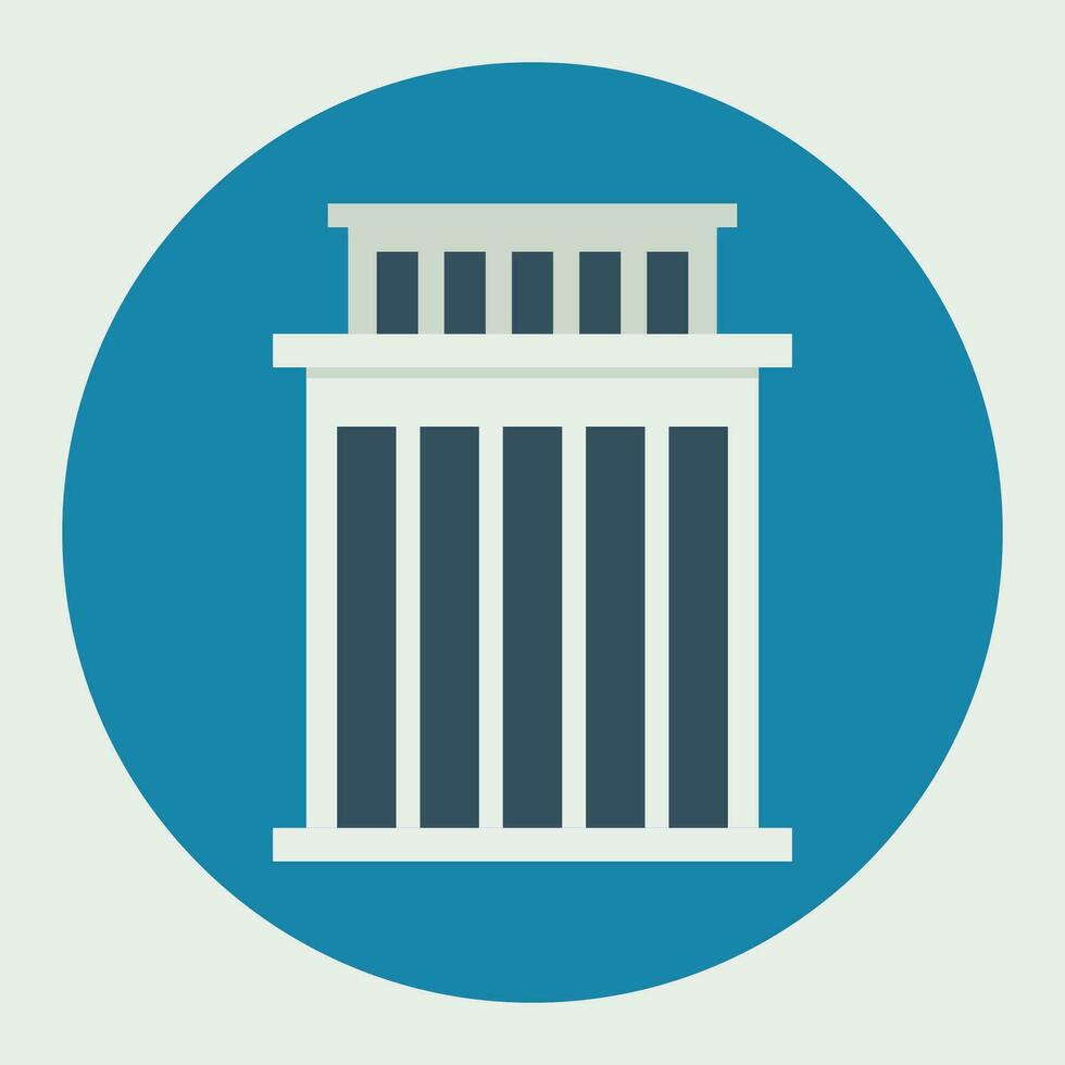 Buildings icon vector set. Bank, school, courthouse, university, library. Architecture concept. Can be used for topics like office, city, real estate