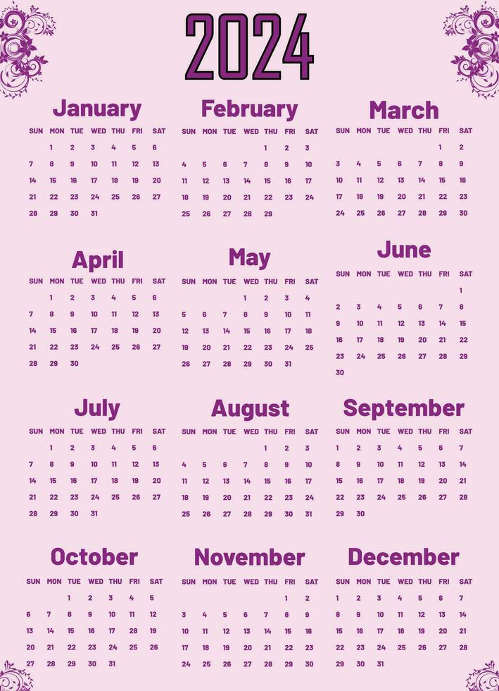 New Year Calendar 2024 Carry Crystal