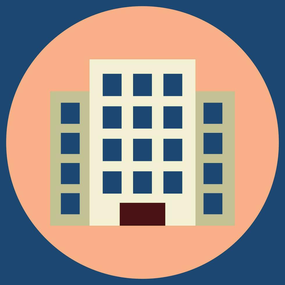 Buildings icon vector set. Bank, school, courthouse, university, library. Architecture concept. Can be used for topics like office, city, real estate