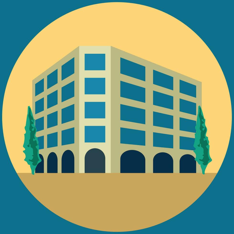 Buildings icon vector set. Bank, school, courthouse, university, library. Architecture concept. Can be used for topics like office, city, real estate