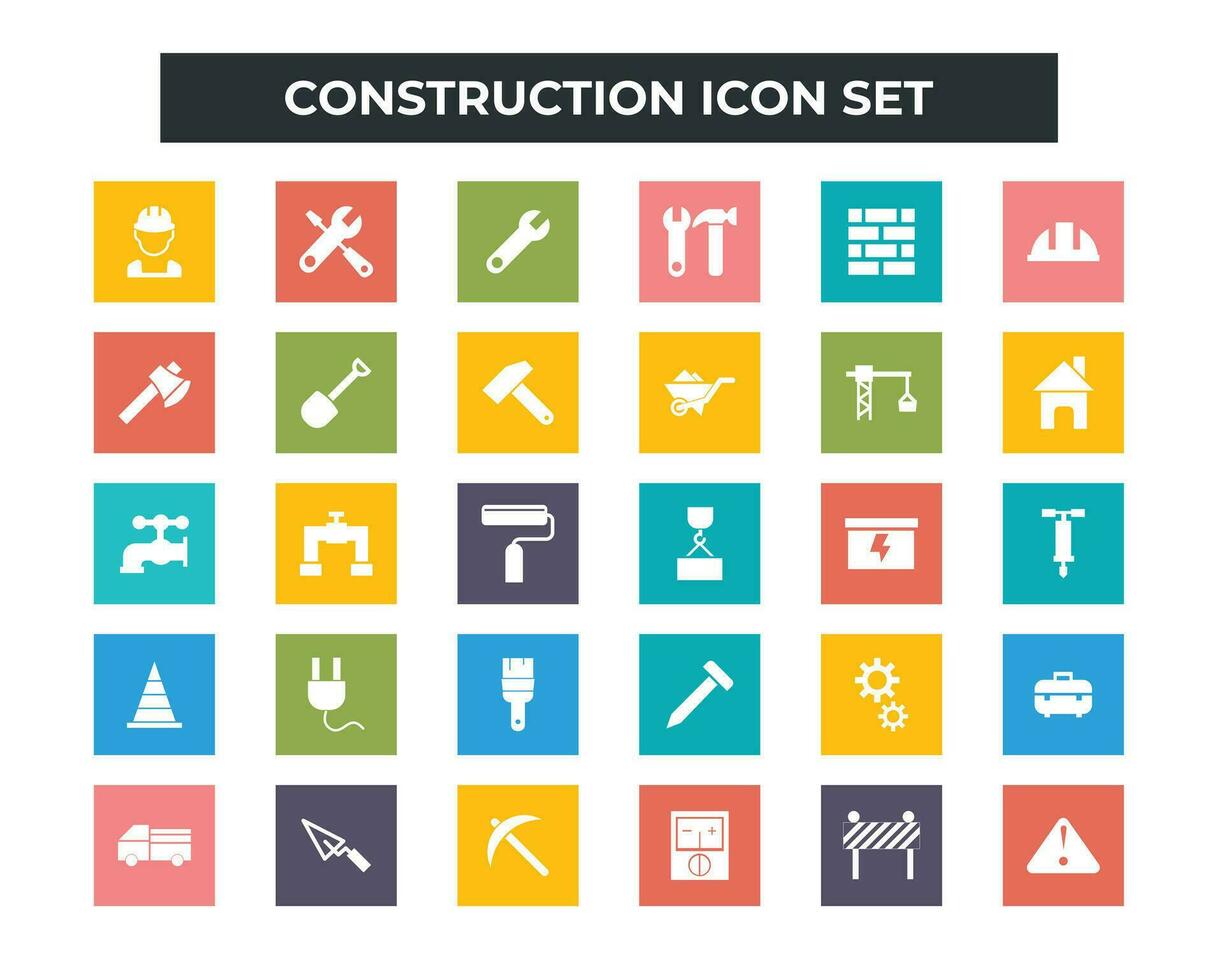 Construction related icon vector