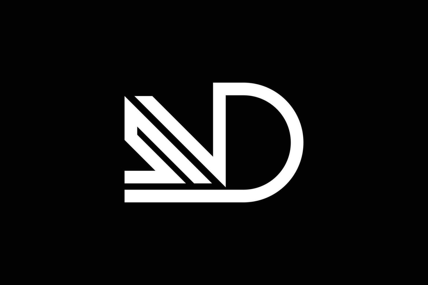 Letter N D S trendy vector logo design