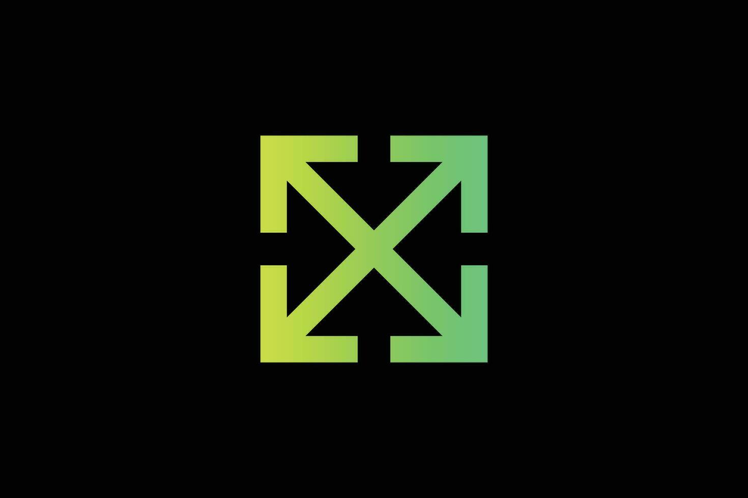 Expand arrow trendy vector logo design