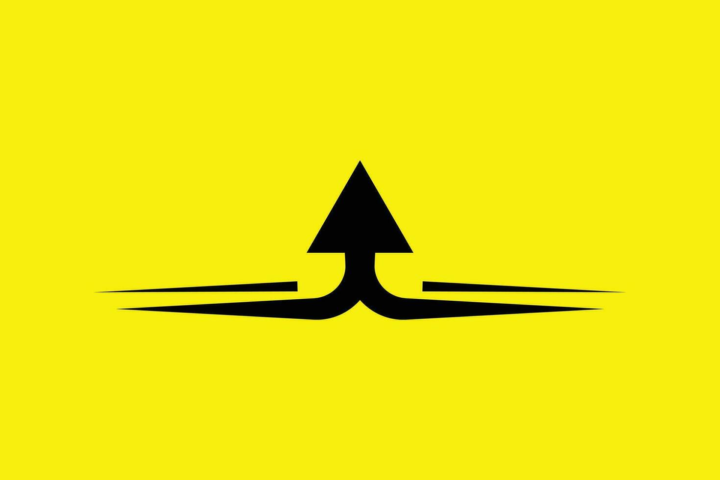 flecha crecimiento de moda vector logo diseño