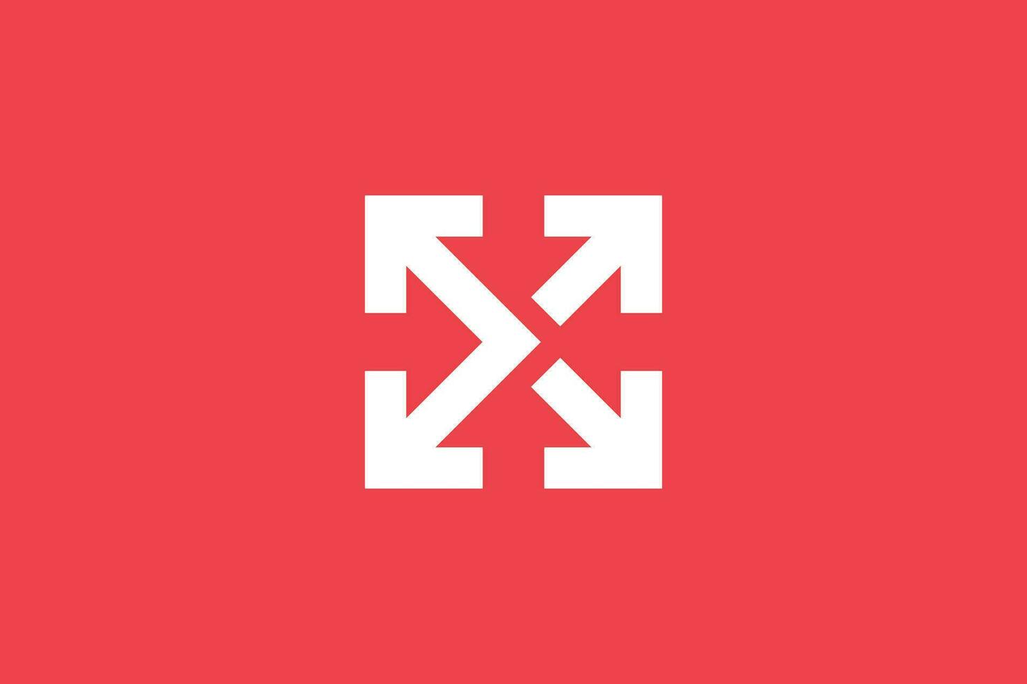 Expand arrow trendy vector logo design