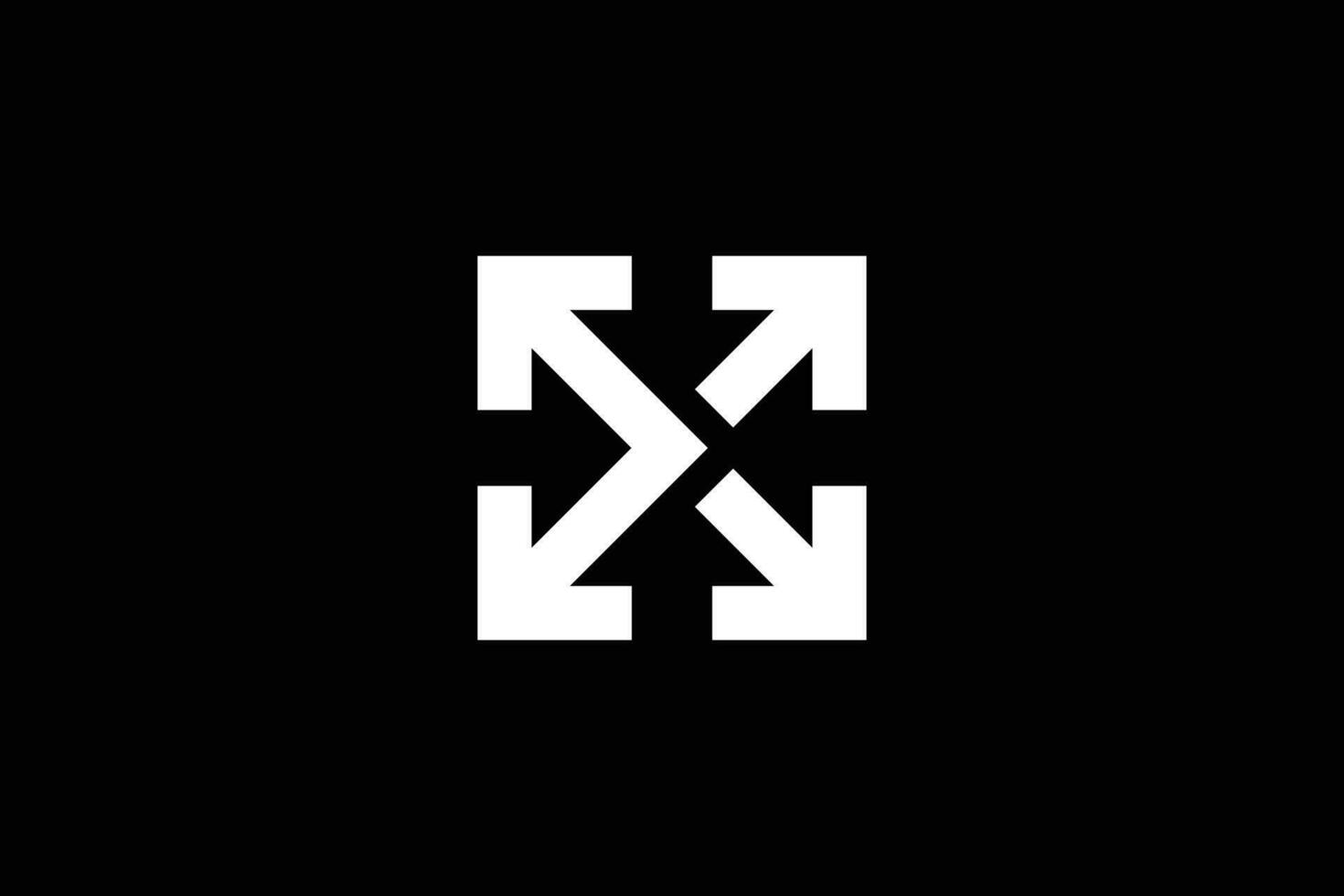 Expand arrow trendy vector logo design