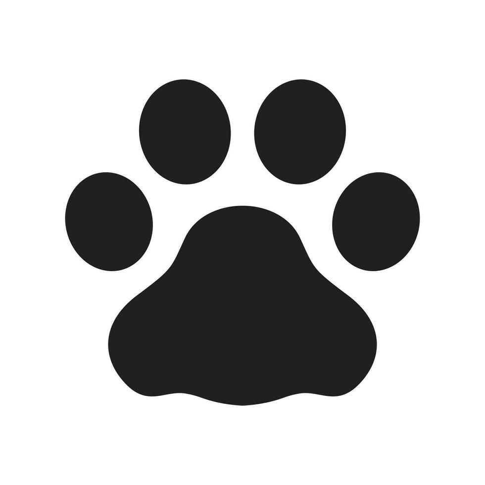 dog paw vector french bulldog icon cartoon character symbol illustration design