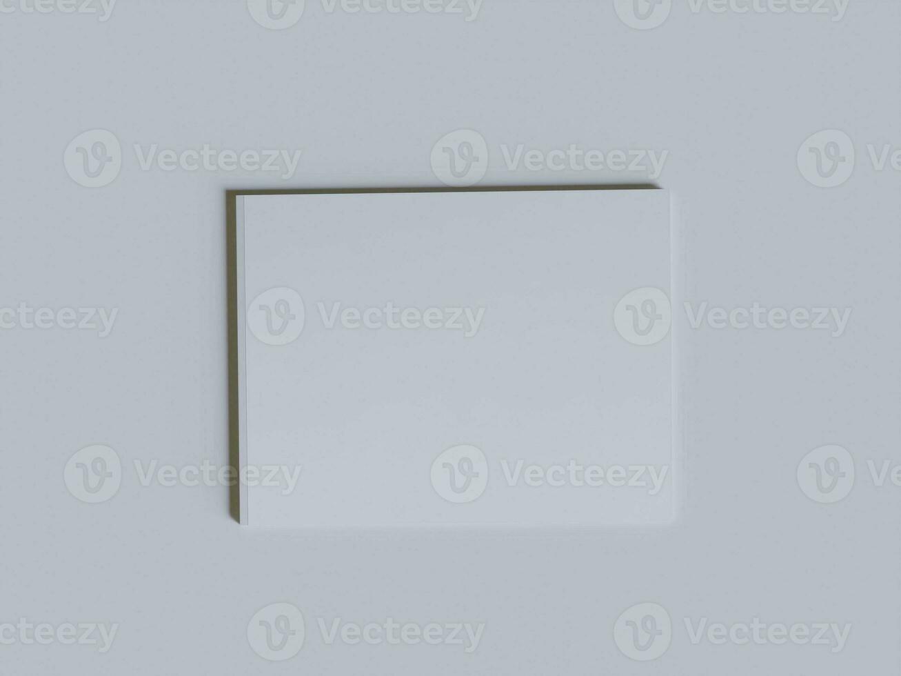 A4 Lanscape Magazine white color and realistic texture rendering 3D photo