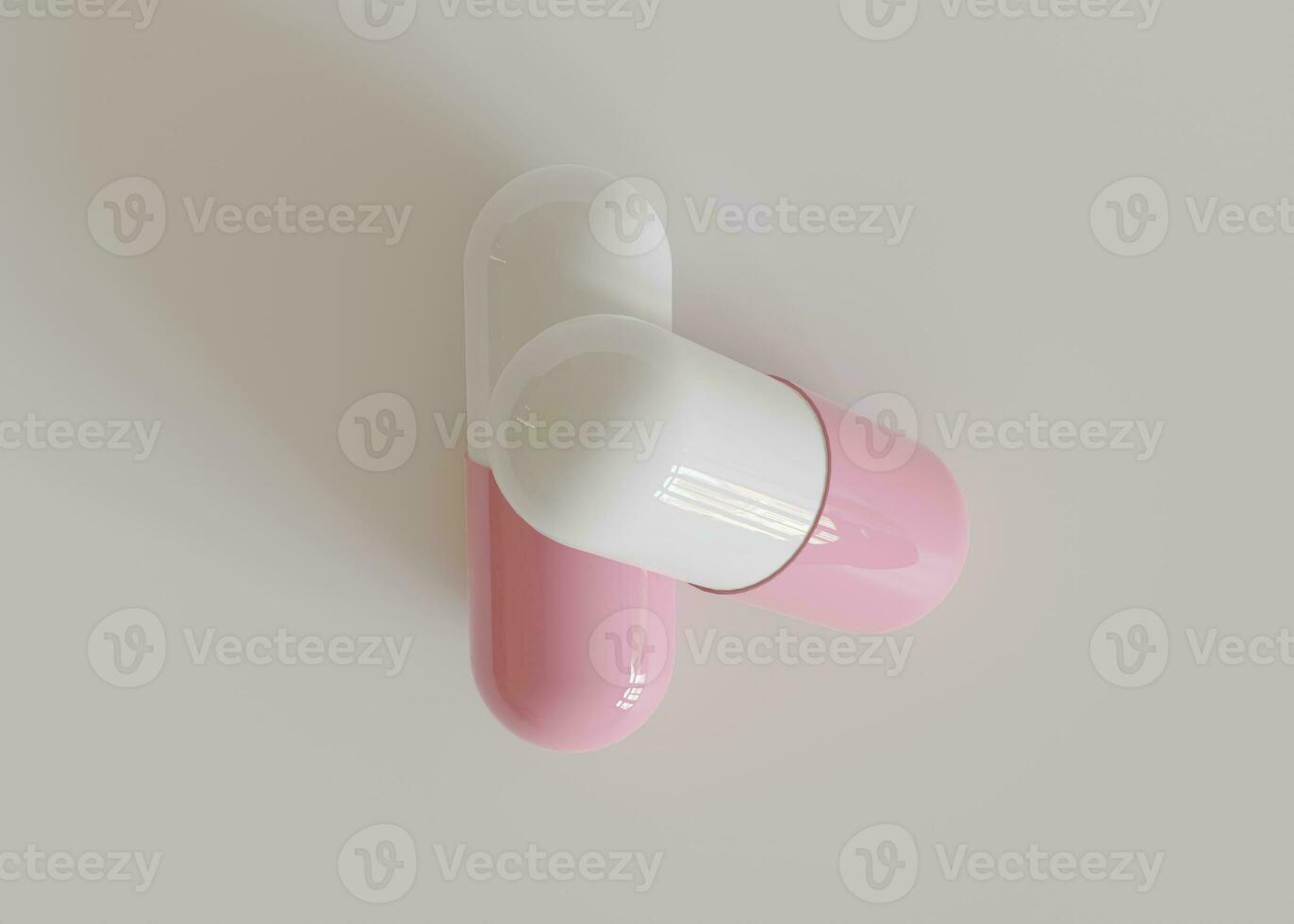 Realistic Pill or suplement illustration rendering 3D photo