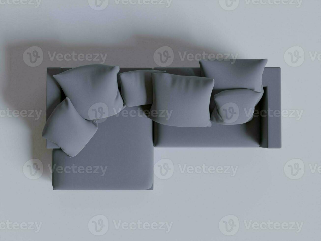 Realistic Sofa made and rendered by 3D software for decoration interrior and etc photo
