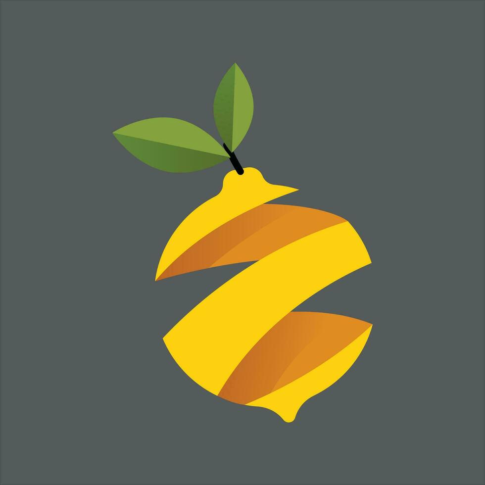 Lemon slices. Fresh orange, sliced in circles and chopped lemon. Cut lemon slices and peel for lemonade juice or vitamin c logo. Set of isolated cartoon vector illustration icons