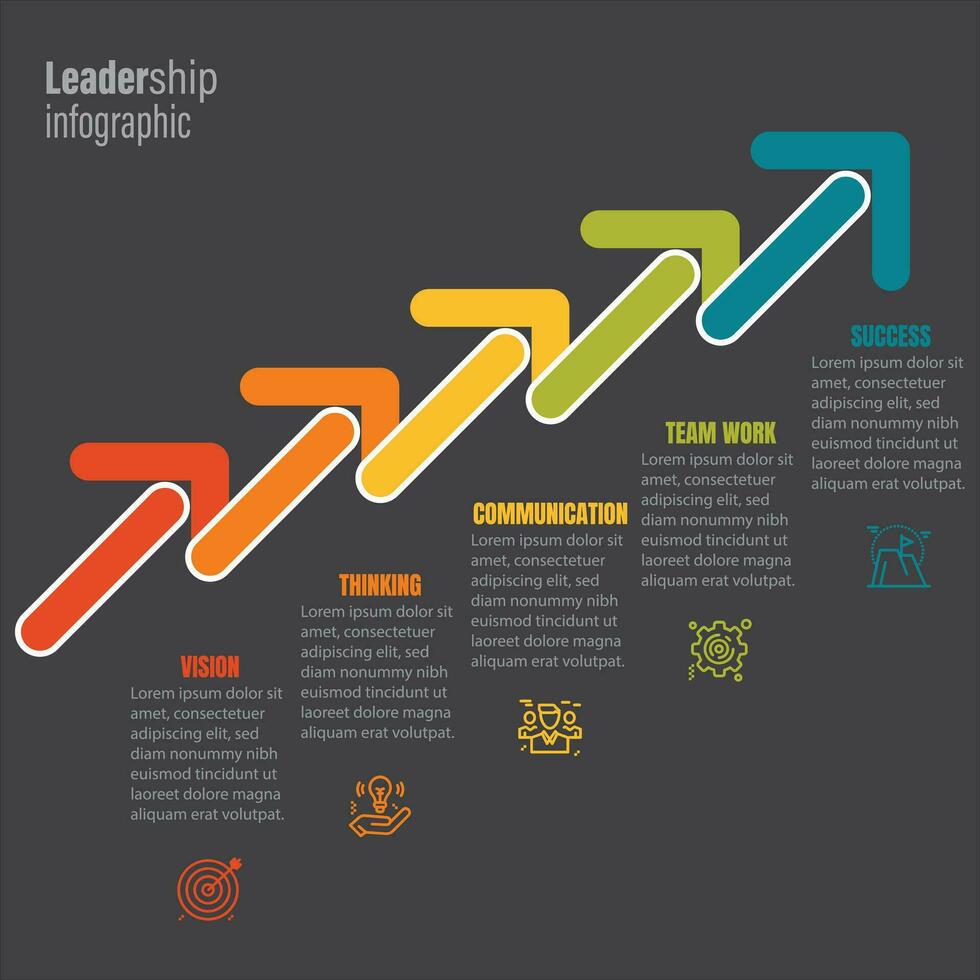 leadership vector illustration. prepare a business project to start. career rise to success, flat color icon, business analysis vector