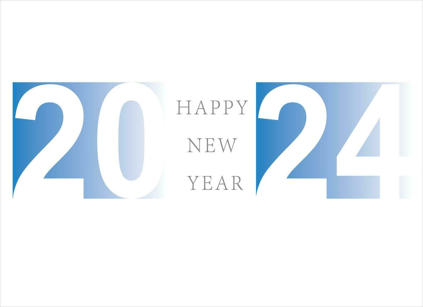 Happy new year 2024 design. With sketchy 2024 number illustration. Premium vector design for 2024 new year posters, banners, greetings and celebrations.