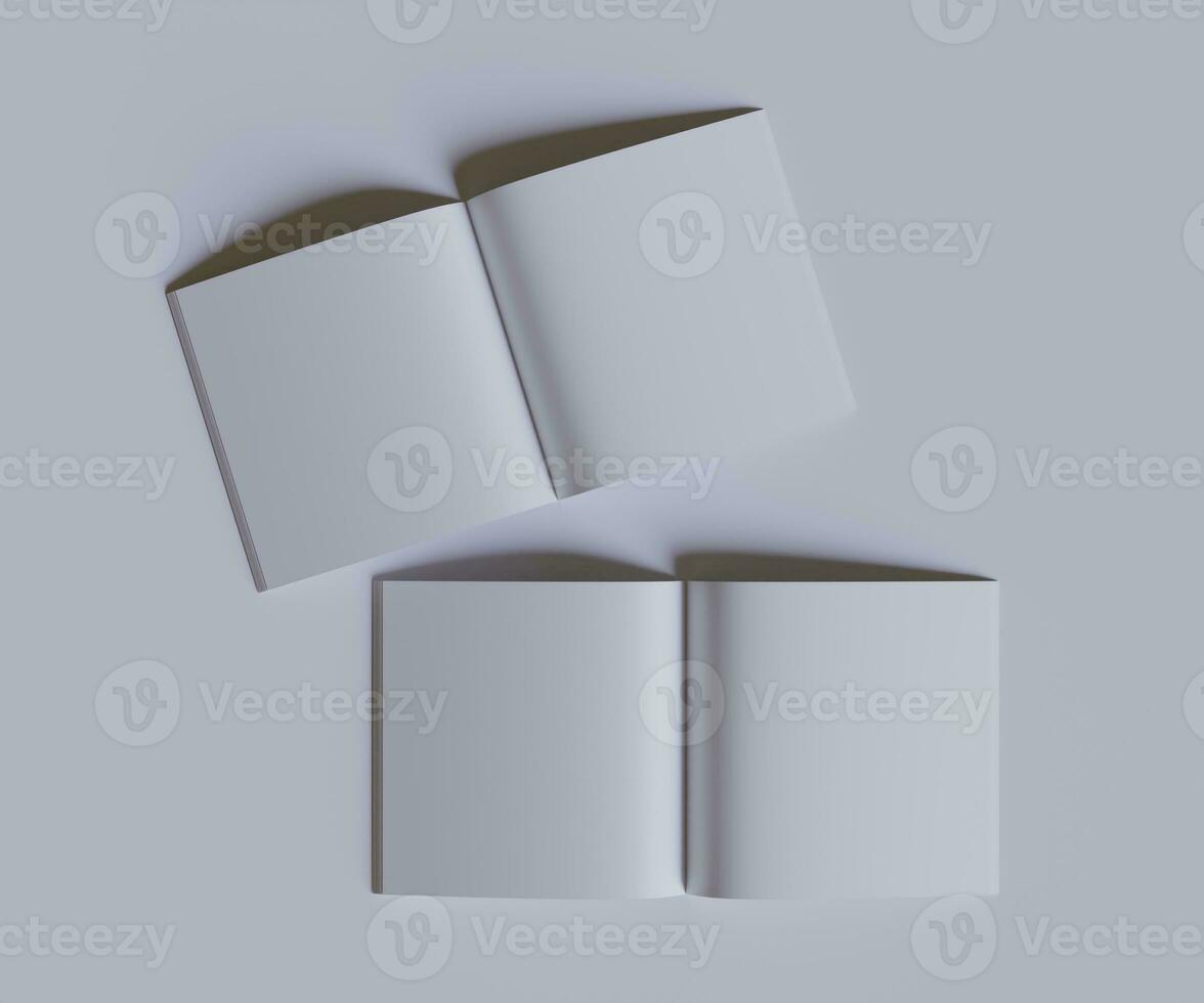 Magazine Square white color and realistic texture modelling and rendering with 3D Software Illustration photo