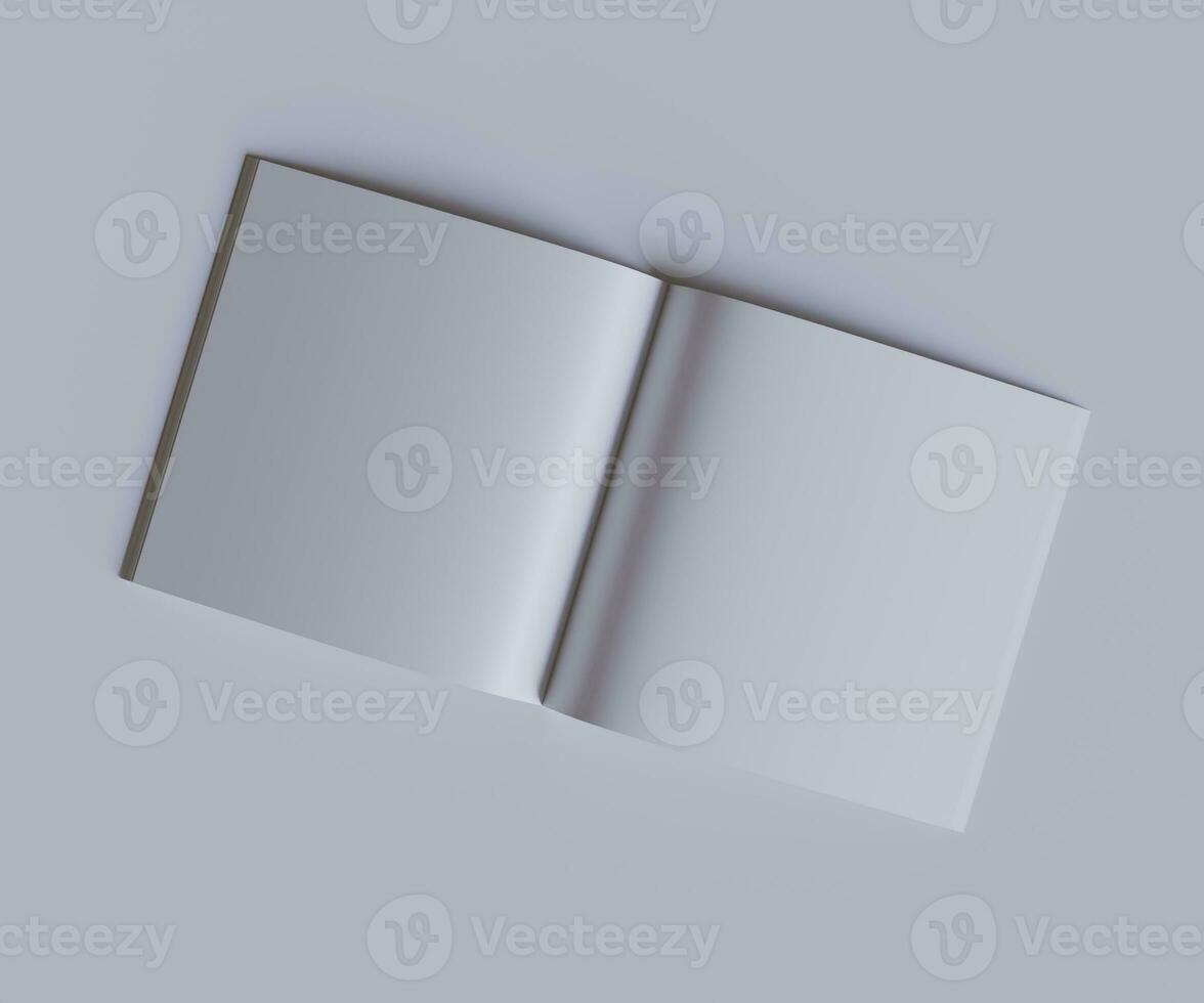 Magazine Square white color and realistic texture modelling and rendering with 3D Software Illustration photo