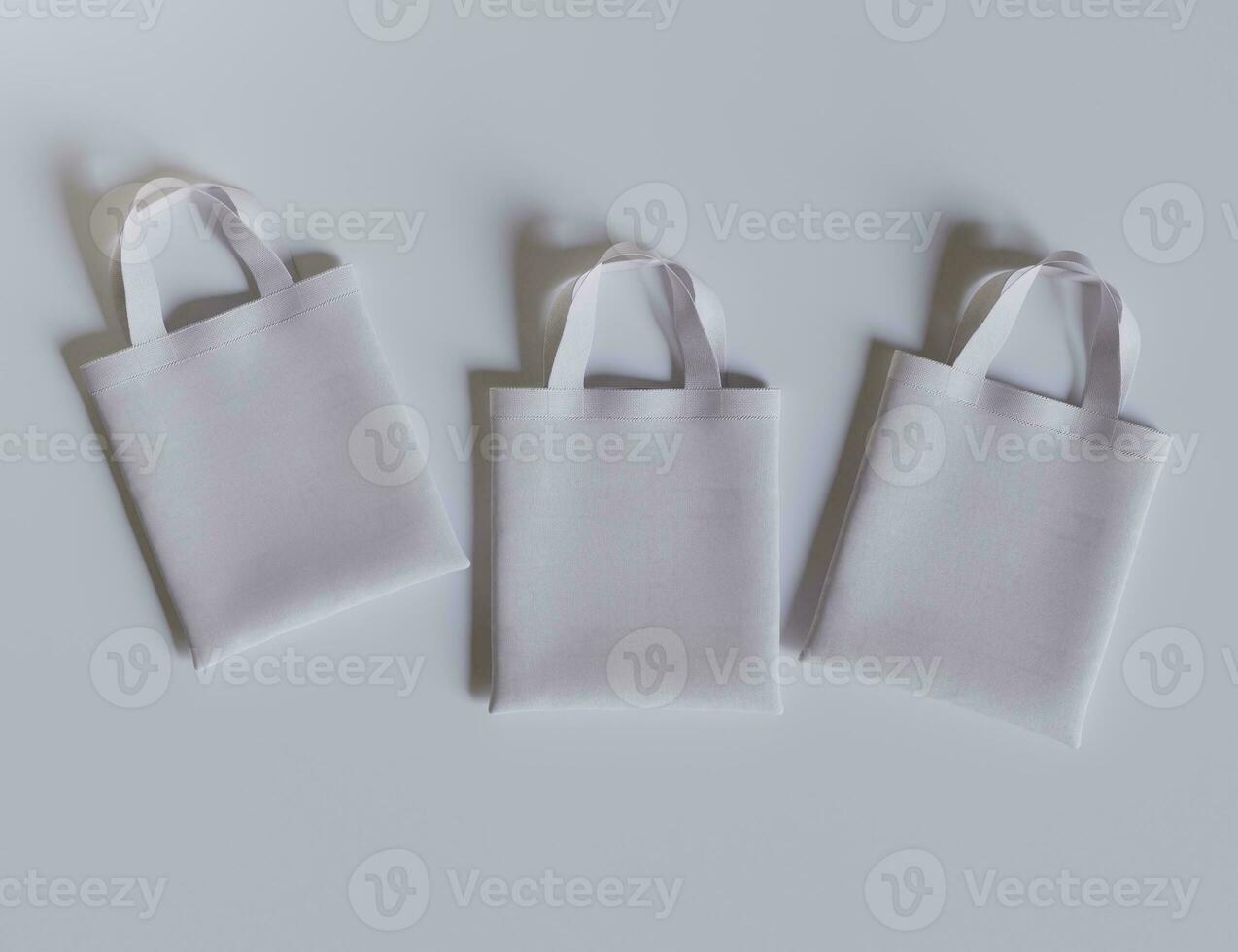 Tote bag white color and realistic texture rendering 3D photo