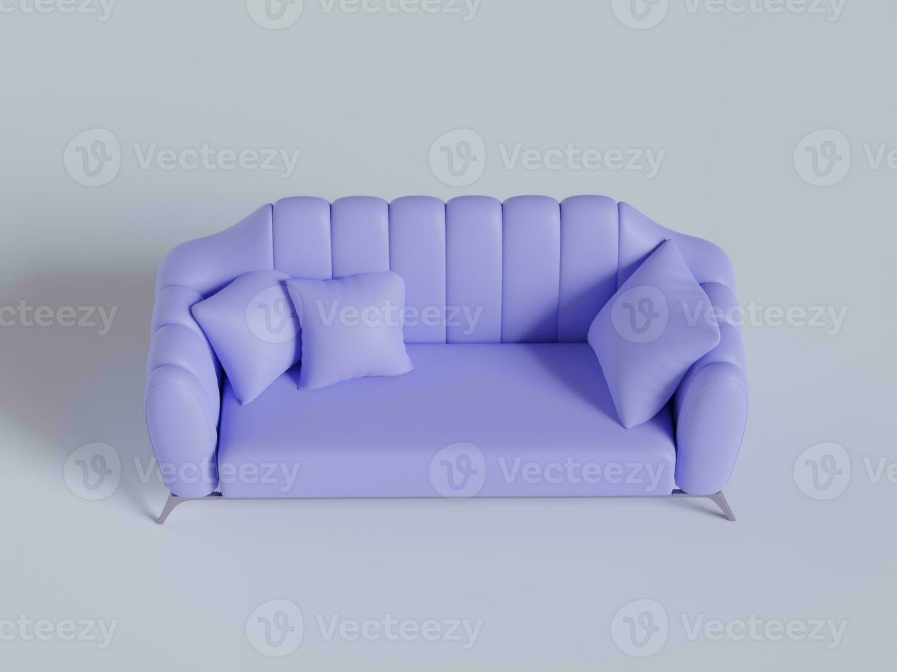 Realistic Sofa made and rendered by 3D software for decoration interrior and etc photo