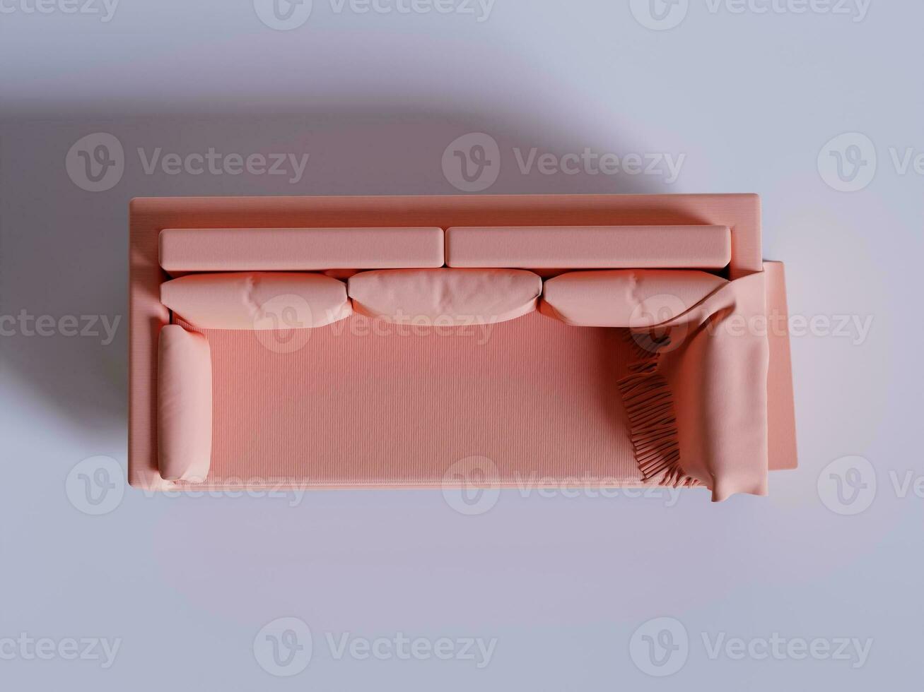 Realistic Sofa made and rendered by 3D software for decoration interrior and etc photo