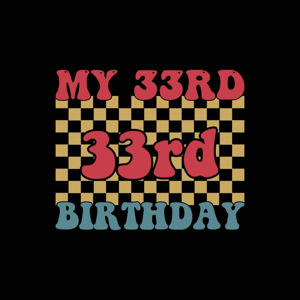 mi 33º cumpleaños vector